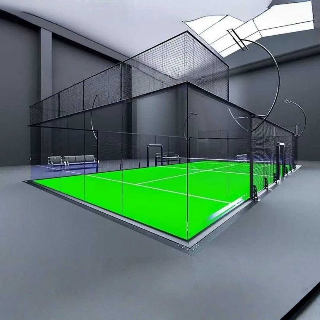 Super Panoramic Padel Court Cornerless Design Professional Court