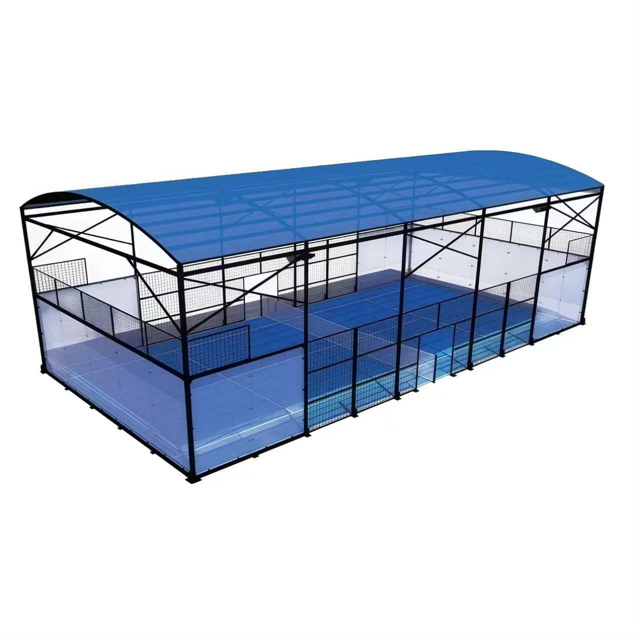 Covered Panoramic Padel Court, 20×10m With Independent Steel Canopy