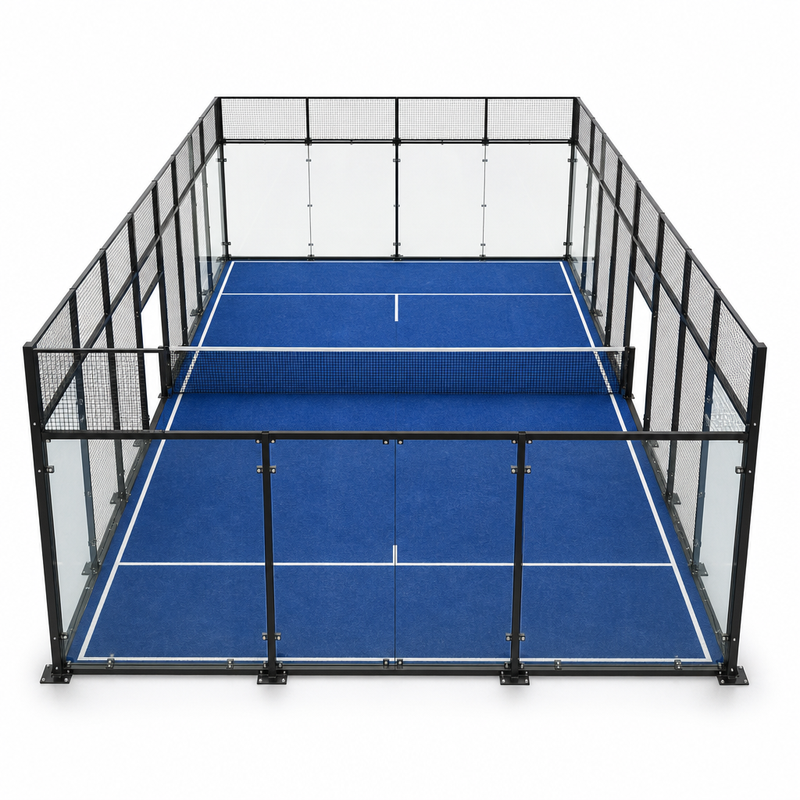 Classic FIP Standard Padel Court, 20×10m Modular Steel Struc