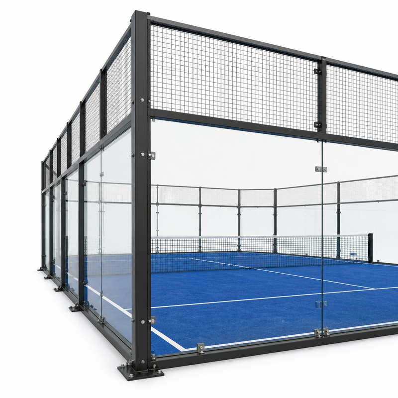 Classic FIP Standard Padel Court, 20×10m Modular Steel Structure