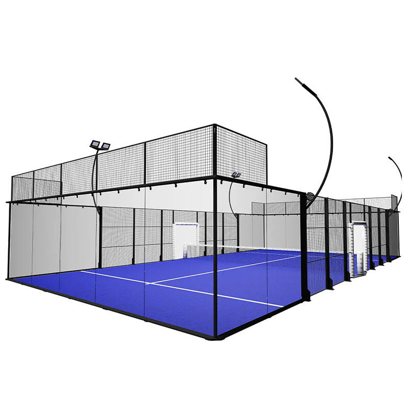 Classic Panoramic Padel Tennis Court with 12mm Tempered Glas