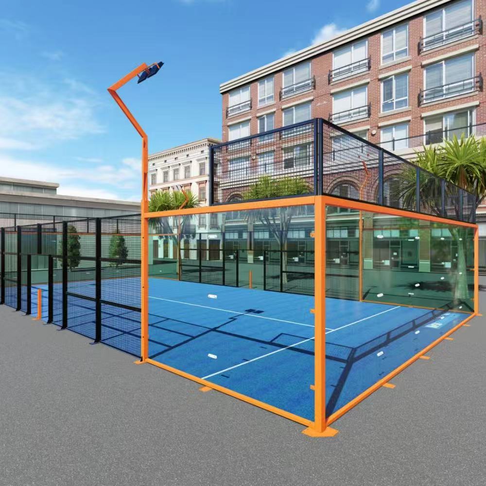 Classic Panoramic Padel Tennis Court with 12mm Tempered Glass
