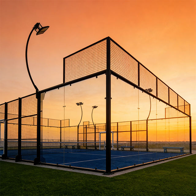 Classic Panoramic Padel Tennis Court with 12mm Tempered Glass